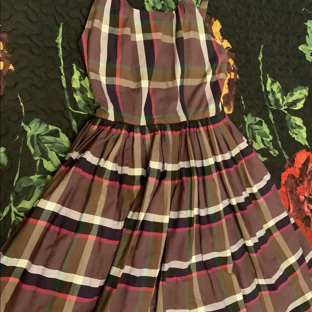 Trashy Diva brown plaid Annette dress size 10 - Picture 4 of 5